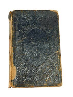 Antique German Gesangbuch Hymnal Book Embossed Victorian Hardcover Religious Son